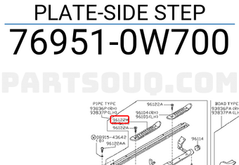 Nissan 769510W700 PLATE-SIDE STEP