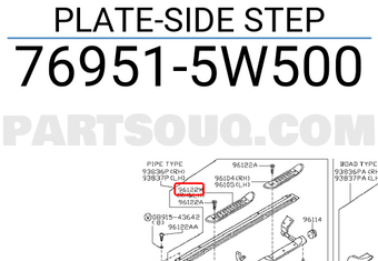 Nissan 769515W500 PLATE-SIDE STEP
