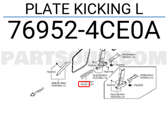 Nissan 769524CE0A PLATE KICKING L