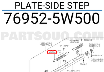 Nissan 769525W500 PLATE-SIDE STEP