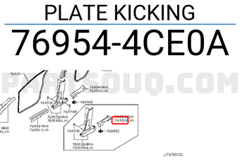 Nissan 769544CE0A PLATE KICKING