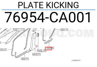 Nissan 76954CA001 PLATE KICKING