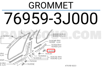 Nissan 769593J000 GROMMET