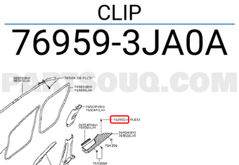 Nissan 769593JA0A CLIP