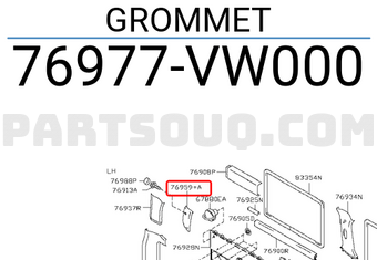 Nissan 76977VW000 GROMMET