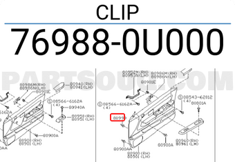 Nissan 769880U000 CLIP