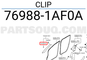Nissan 769881AF0A CLIP