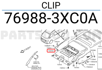 Nissan 769883XC0A CLIP