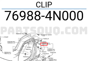 Nissan 769884N000 CLIP