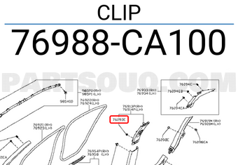 Nissan 76988CA100 CLIP