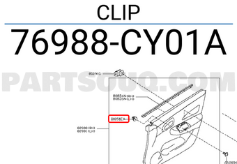 Nissan 76988CY01A CLIP