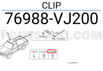 Nissan 76988VJ200 CLIP