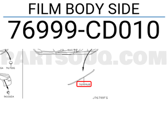 Nissan 76999CD010 FILM BODY SIDE