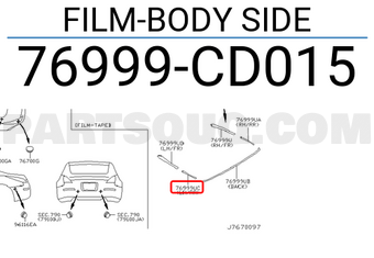 Nissan 76999CD015 FILM-BODY SIDE