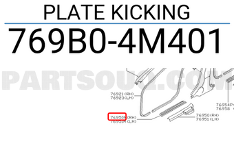 Nissan 769B04M401 PLATE KICKING
