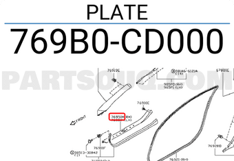 Nissan 769B0CD000 PLATE