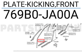 Nissan 769B0JA00A PLATE-KICKING,FRONT
