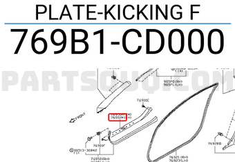 Nissan 769B1CD000 PLATE-KICKING F