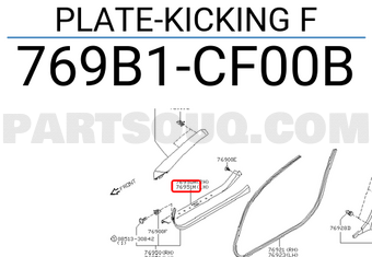 Nissan 769B1CF00B PLATE-KICKING F