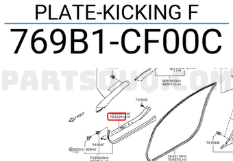 Nissan 769B1CF00C PLATE-KICKING F