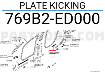 Nissan 769B2ED000 PLATE KICKING