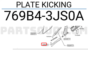 Nissan 769B43JS0A PLATE KICKING