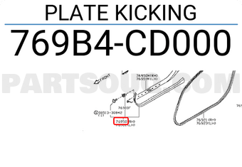 Nissan 769B4CD000 PLATE KICKING