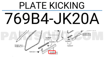 Nissan 769B4JK20A PLATE KICKING
