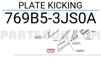 Nissan 769B53JS0A PLATE KICKING