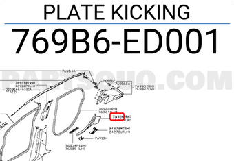 Nissan 769B6ED001 PLATE KICKING