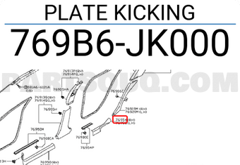 Nissan 769B6JK000 PLATE KICKING