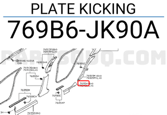 Nissan 769B6JK90A PLATE KICKING