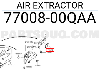 Nissan 7700800QAA AIR EXTRACTOR