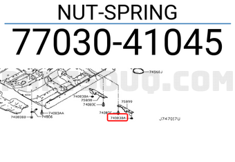 Nissan 7703041045 NUT-SPRING