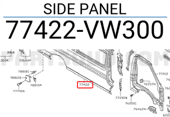 Nissan 77422VW300 SIDE PANEL