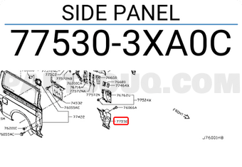 Nissan 775303XA0C SIDE PANEL