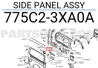 Nissan 775C23XA0A SIDE PANEL ASSY