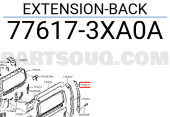 Nissan 776173XA0A EXTENSION-BACK