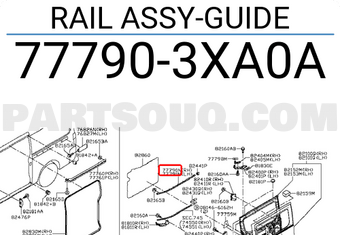 Nissan 777903XA0A RAIL ASSY-GUIDE
