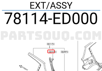 Nissan 78114ED000 EXT/ASSY