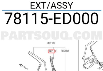 Nissan 78115ED000 EXT/ASSY