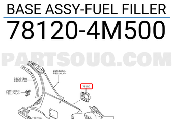 Nissan 781204M500 BASE ASSY-FUEL FILLER