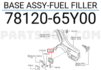 Nissan 7812065Y00 BASE ASSY-FUEL FILLER