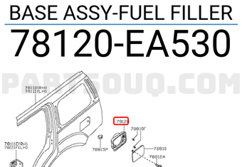 Nissan 78120EA530 BASE ASSY-FUEL FILLER