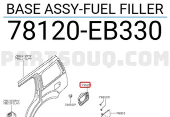 Nissan 78120EB330 BASE ASSY-FUEL FILLER