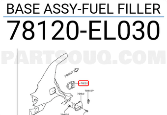Nissan 78120EL030 BASE ASSY-FUEL FILLER