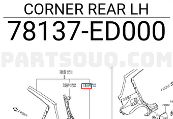 Nissan 78137ED000 CORNER REAR LH