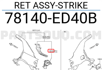 Nissan 78140ED40B RET ASSY-STRIKE
