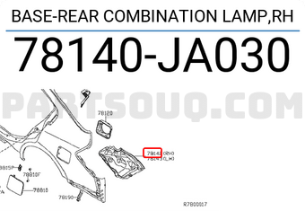 Nissan 78140JA030 BASE-REAR COMBINATION LAMP,RH