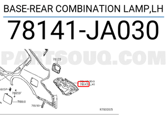 Nissan 78141JA030 BASE-REAR COMBINATION LAMP,LH
